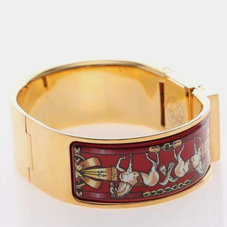 Pre Owned Hermes Loquet L01.201 Quartz Gold-Plated Stainless Steel Women's Wristwatch 20 mm