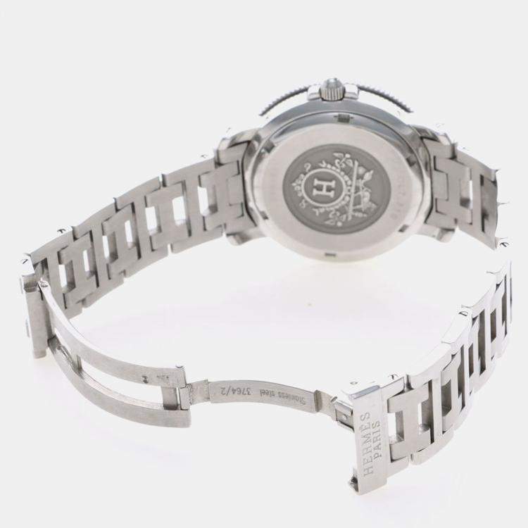 Pre Owned Hermes Clipper CL7.710 Quartz Stainless Steel Women's Wristwatch 38 mm