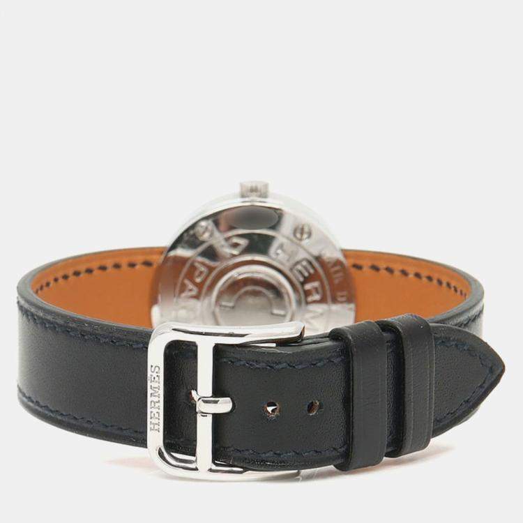 Pre Owned Hermes Passe Passe PP1.210 Quartz MOP Stainless Steel Women's Wristwatch 26 mm