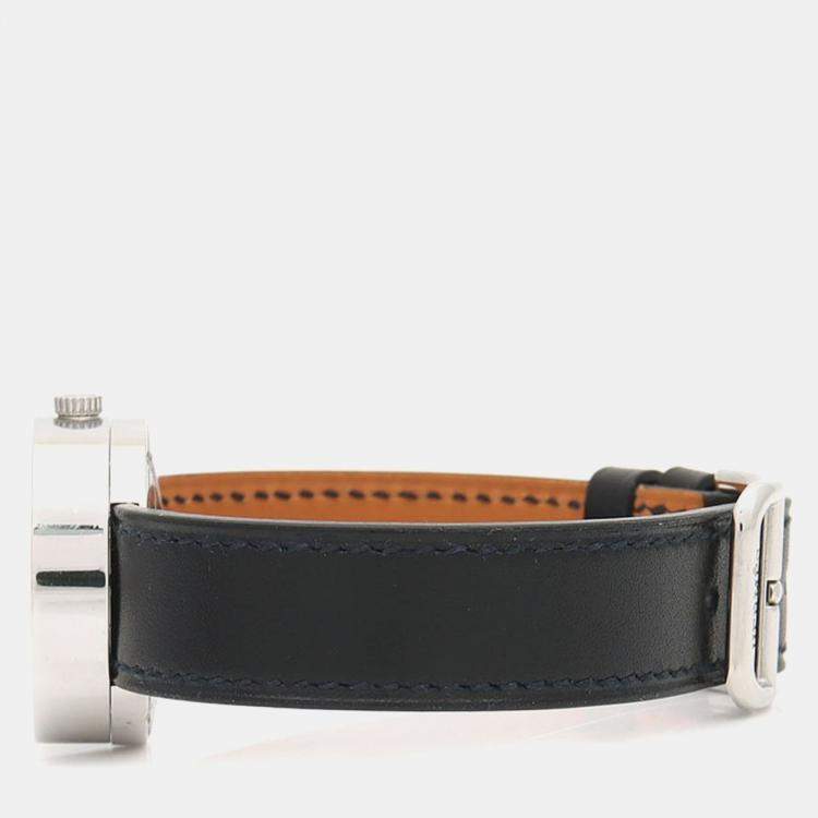 Pre Owned Hermes Passe Passe PP1.210 Quartz MOP Stainless Steel Women's Wristwatch 26 mm