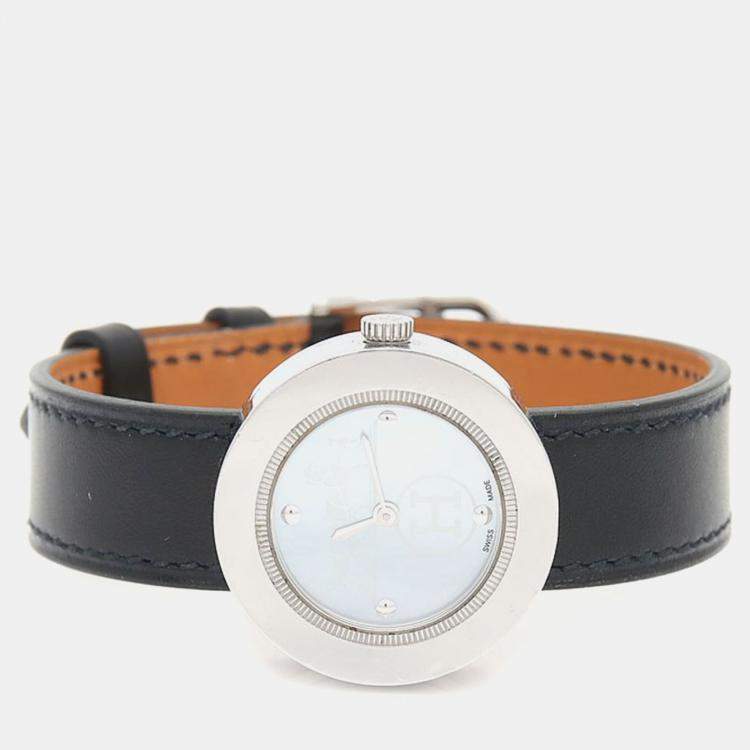 Pre Owned Hermes Passe Passe PP1.210 Quartz MOP Stainless Steel Women's Wristwatch 26 mm