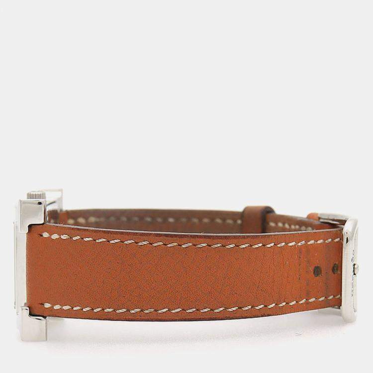 Pre Owned Hermes Heure H HH1.210 Quartz Stainless Steel Women's Wristwatch 21 mm