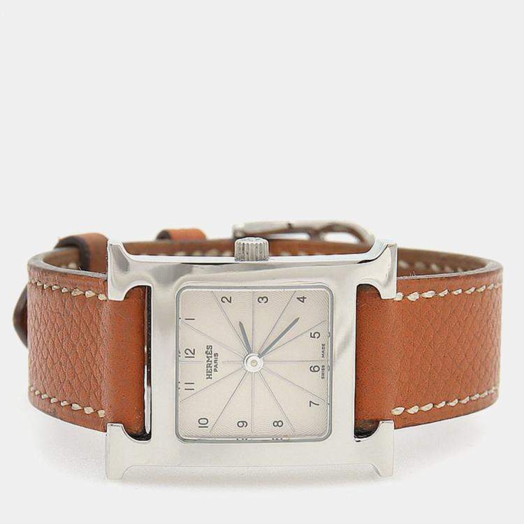 Pre Owned Hermes Heure H HH1.210 Quartz Stainless Steel Women's Wristwatch 21 mm