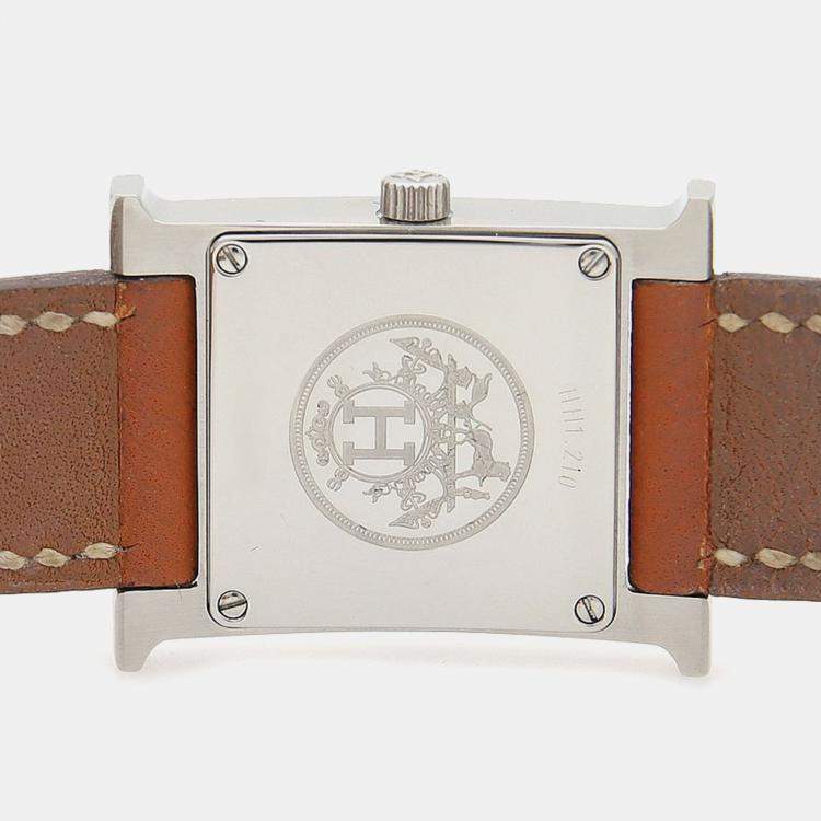 Pre Owned Hermes Heure H HH1.210 Quartz Stainless Steel Women's Wristwatch 21 mm