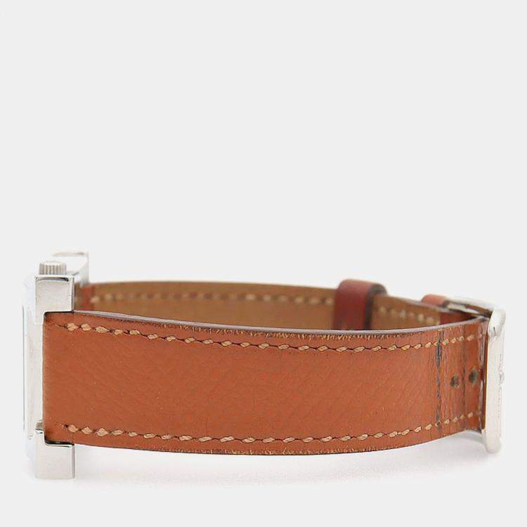 Pre Owned Hermes H Heure HH1.210 Quartz Stainless Steel Women's Wristwatch 21 mm