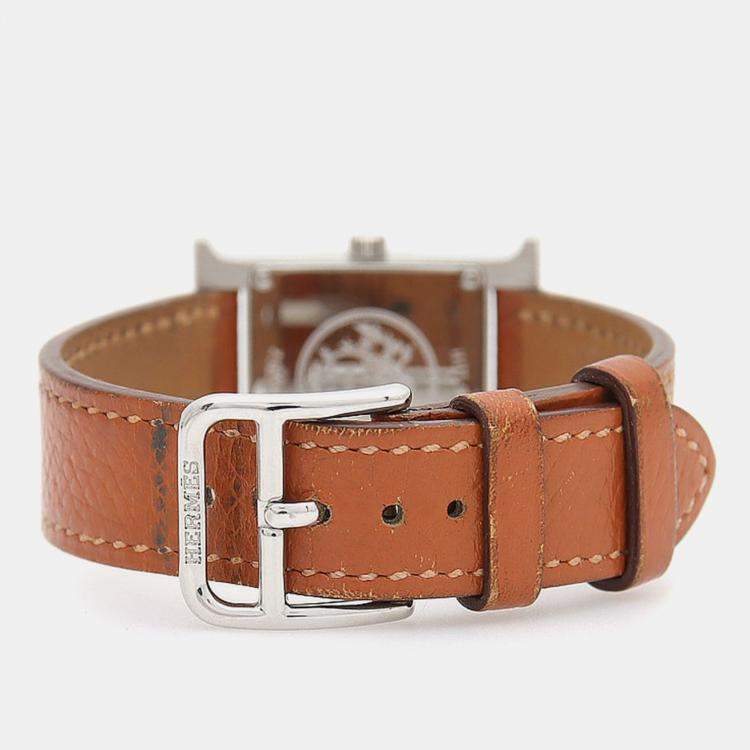 Pre Owned Hermes H Heure HH1.210 Quartz Stainless Steel Women's Wristwatch 21 mm