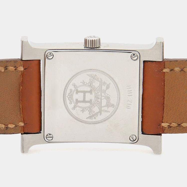 Pre Owned Hermes H Heure HH1.210 Quartz Stainless Steel Women's Wristwatch 21 mm
