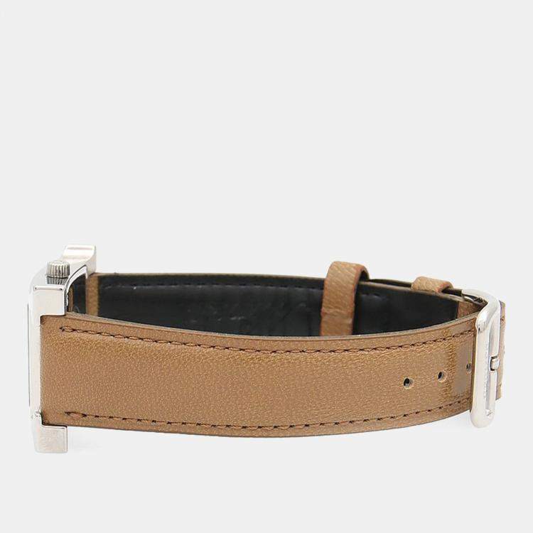 مملوكة مسبقًا Hermes Heure H HH1.210 Quartz Stainless Steel Womens Wristwatch 21 mm