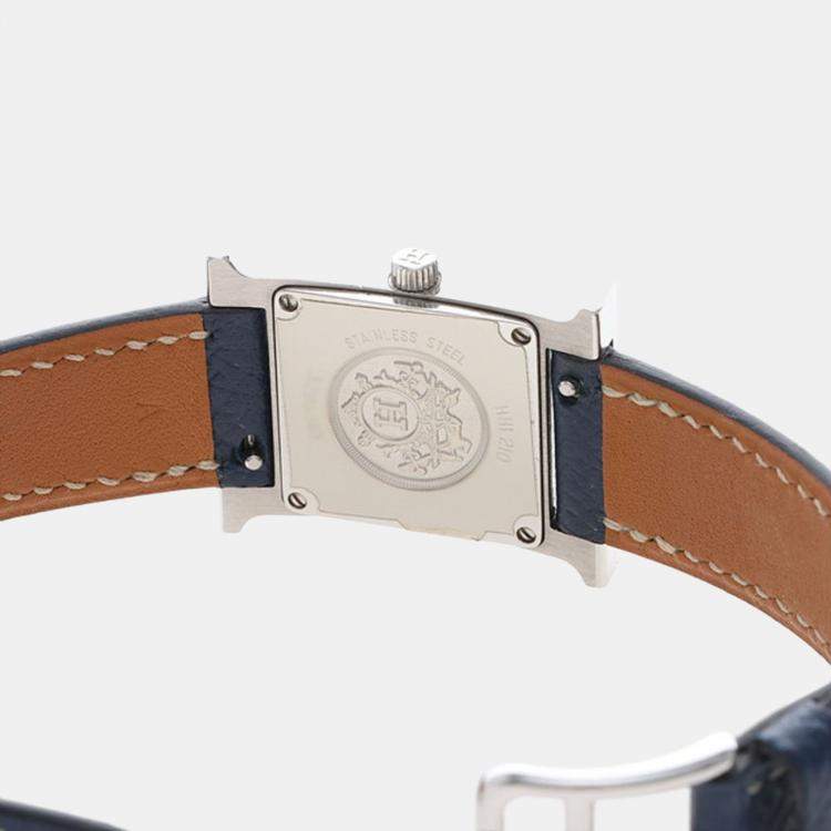 Pre Owned Hermes Heure H HH1.210 Quartz Stainless Steel Womens Wristwatch 21.5 mm