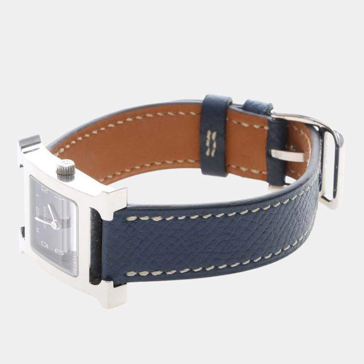 Pre Owned Hermes Heure H HH1.210 Quartz Stainless Steel Womens Wristwatch 21.5 mm
