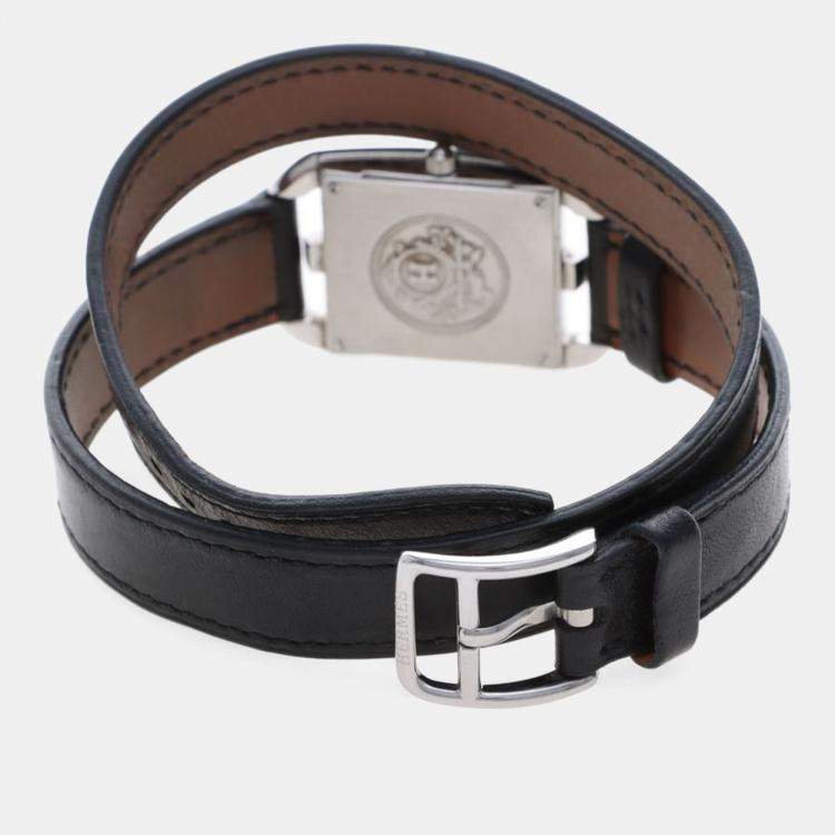 Pre Owned Hermes Cape Cod CC1.210 Quartz Stainless Steel Womens Wristwatch 23 mm