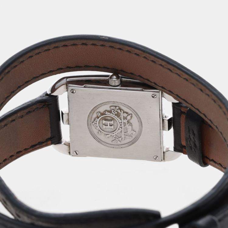 Pre Owned Hermes Cape Cod CC1.210 Quartz Stainless Steel Womens Wristwatch 23 mm