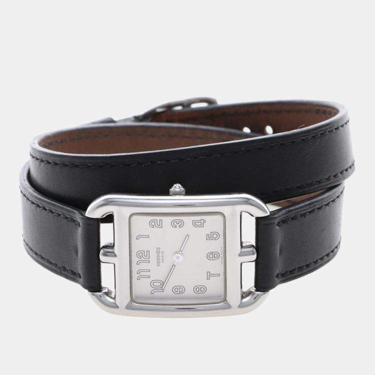 Pre Owned Hermes Cape Cod CC1.210 Quartz Stainless Steel Womens Wristwatch 23 mm