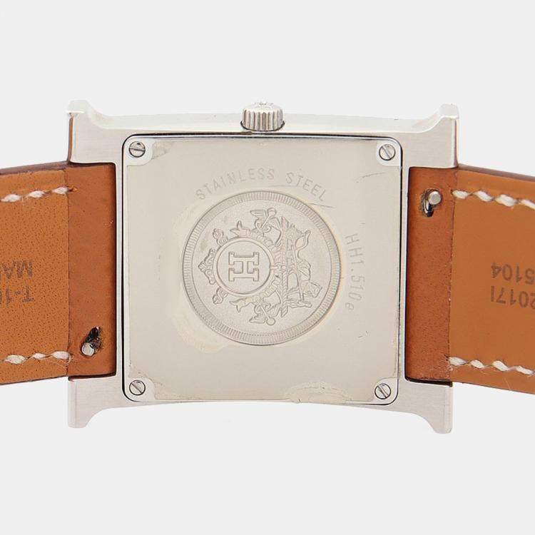 Pre Owned Hermes Heure H HH1.510e Quartz Stainless Steel Men's Wristwatch 26.5 mm