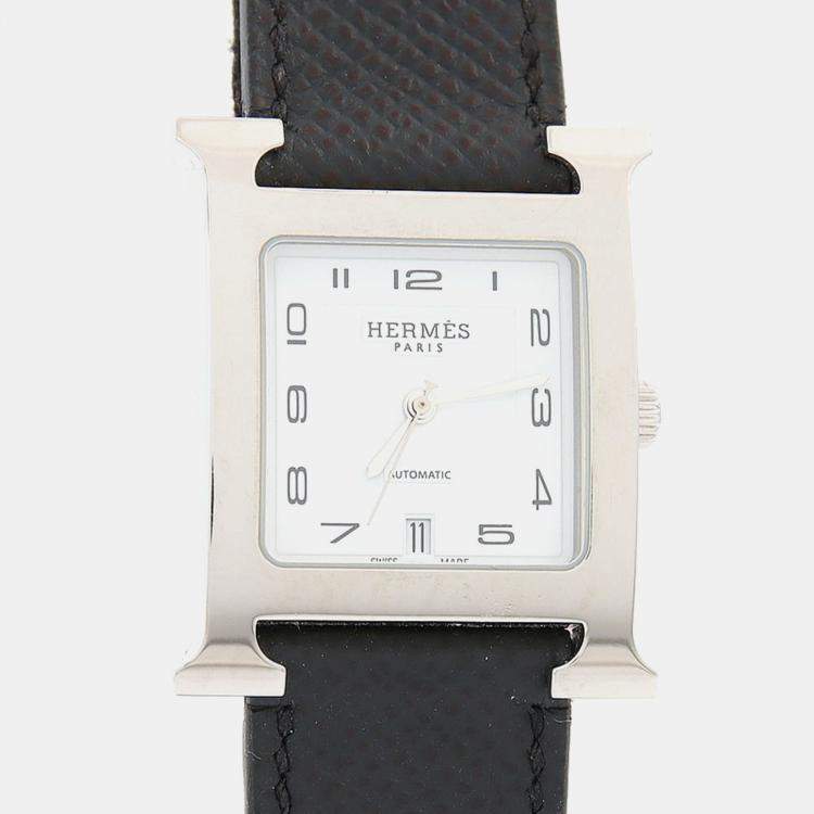 Pre Owned Hermes Heure H HH2.510 Automatic Stainless Steel Womens Wristwatch 26.5 mm