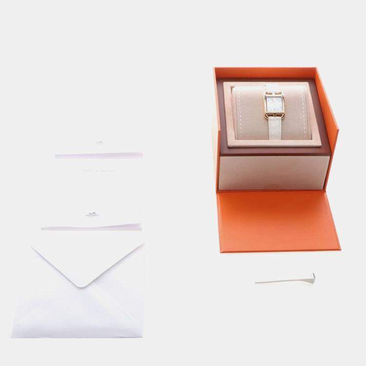 مملوكة مسبقًا Hermes Cape Cod CC1.270a Quartz Rose Gold Women's Wristwatch 23 mm