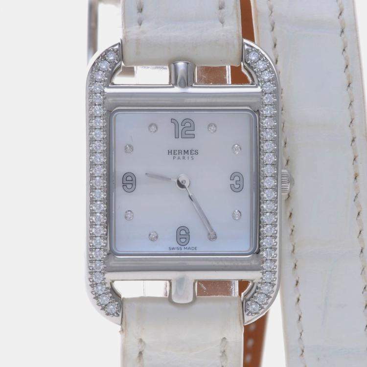Pre Owned Hermes Cape Cod CC1.232 Quartz Stainless Steel Women's Wristwatch 23 mm