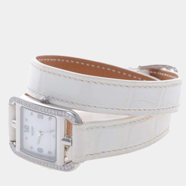 Pre Owned Hermes Cape Cod CC1.232 Quartz Stainless Steel Women's Wristwatch 23 mm