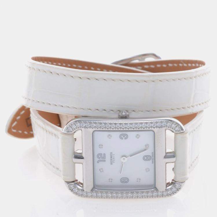 Pre Owned Hermes Cape Cod CC1.232 Quartz Stainless Steel Women's Wristwatch 23 mm