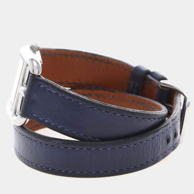 Pre Owned Hermes Cape Cod CC1.210 Quartz White Stainless Steel Women's Wristwatch 23mm