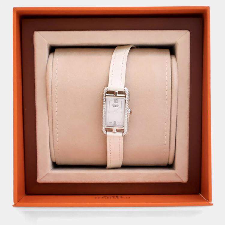 Pre Owned Hermes Alligator Nantucket Watch