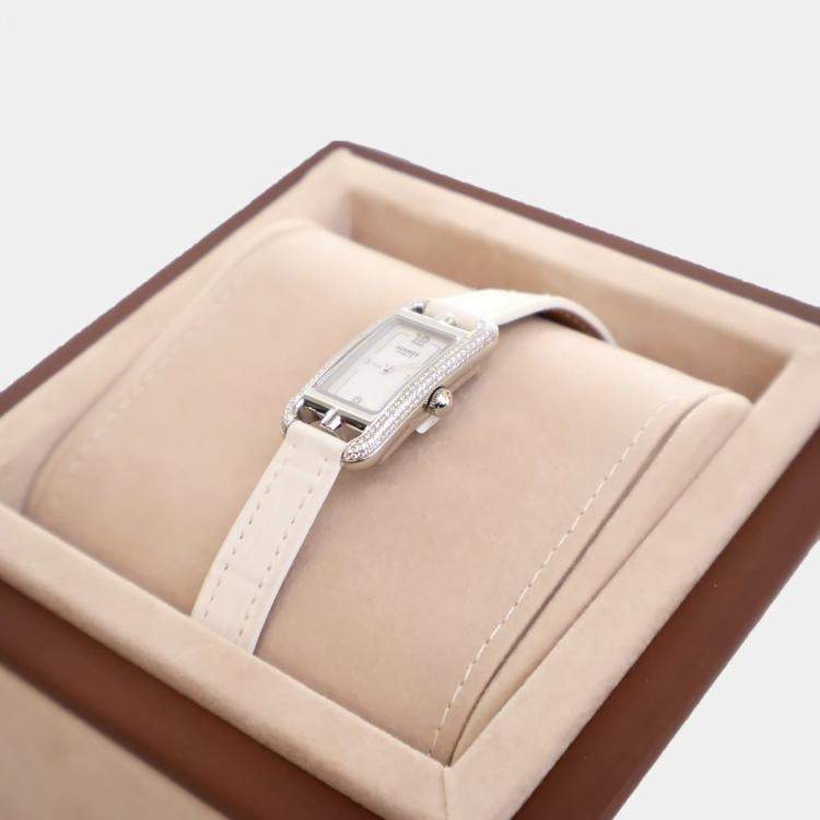 Pre Owned Hermes Alligator Nantucket Watch