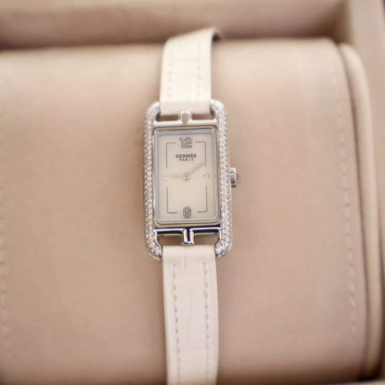 Pre Owned Hermes Alligator Nantucket Watch