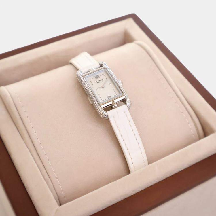 Pre Owned Hermes Alligator Nantucket Watch