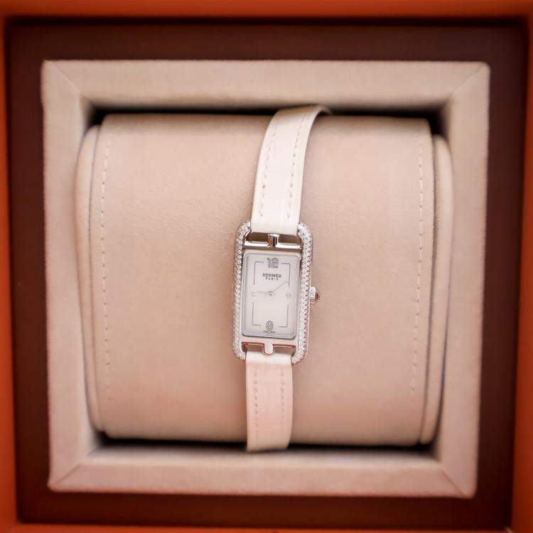 Pre Owned Hermes Alligator Nantucket Watch