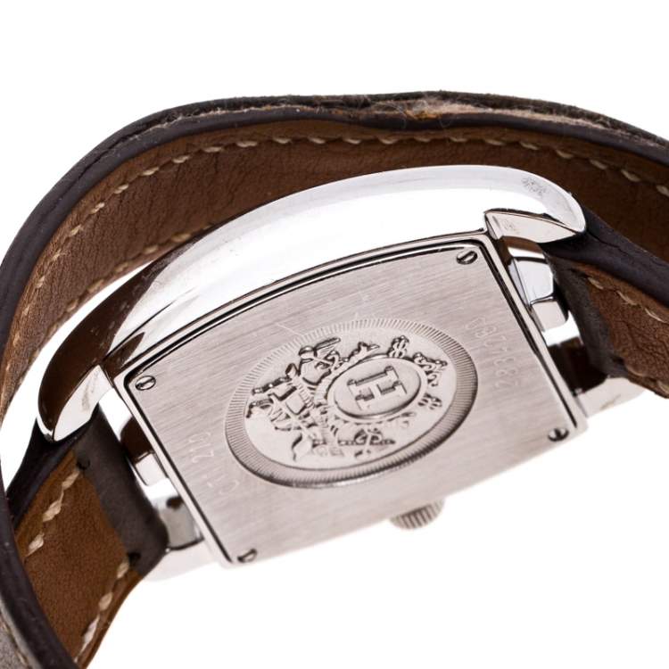Pre Owned Hermes White Stainless Steel Cape Cod CT1.210 Women's Wristwatch 26MM