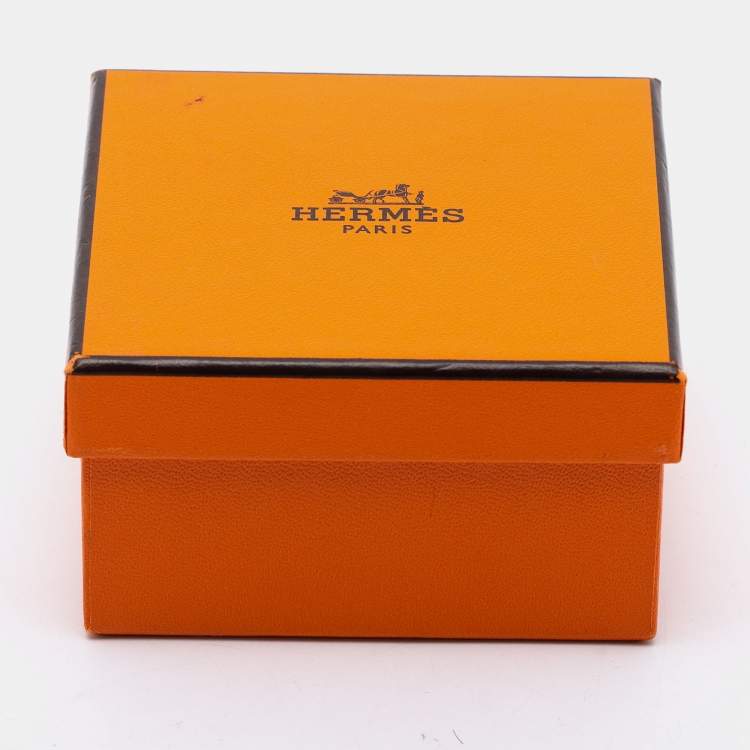 Pre Owned Hermes White Stainless Steel Leather Heure H HH1.210 Women's Wristwatch 21 mm