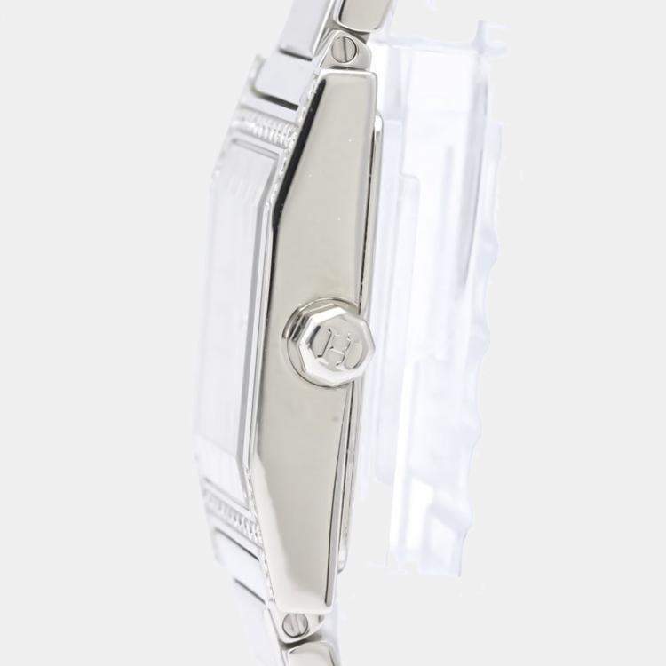 Pre Owned Hermes Silver Stainless Steel Tandem TA1.230 Quartz Women's Wristwatch 19 mm