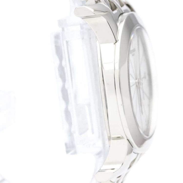Pre Owned Hermes White Stainless Steel Heure H HR1.510 Quartz Women's Wristwatch 31 mm