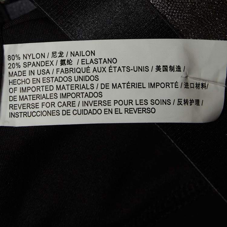 Pre Owned Heroine Sport Metallic Silver Lamé Racing Jumpsuit L