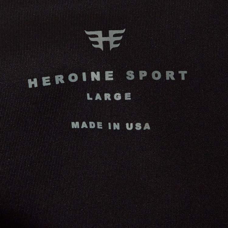 Pre Owned Heroine Sport Metallic Silver Lamé Racing Jumpsuit L