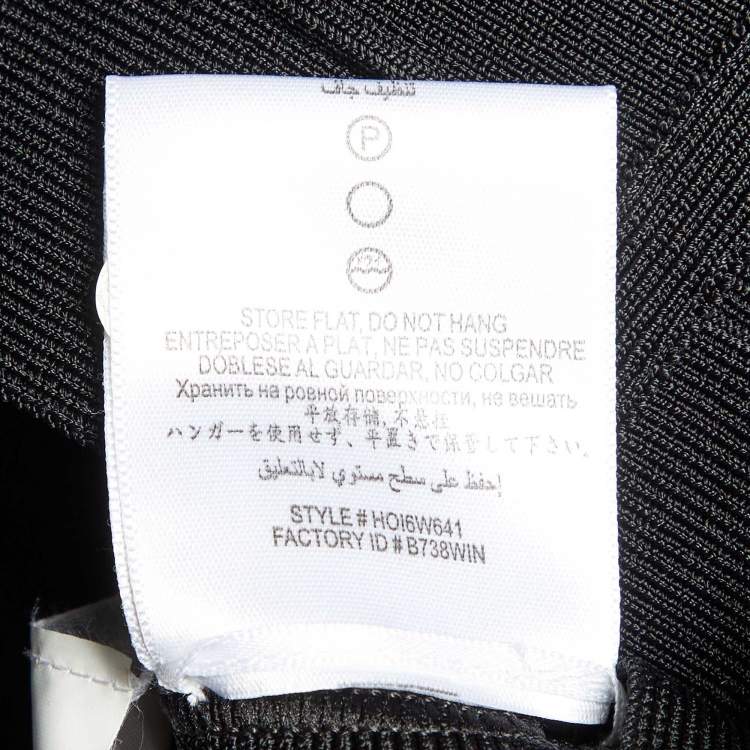 Pre Owned Herve Leger Black Bandage Knit Strapless Kabele Dress S