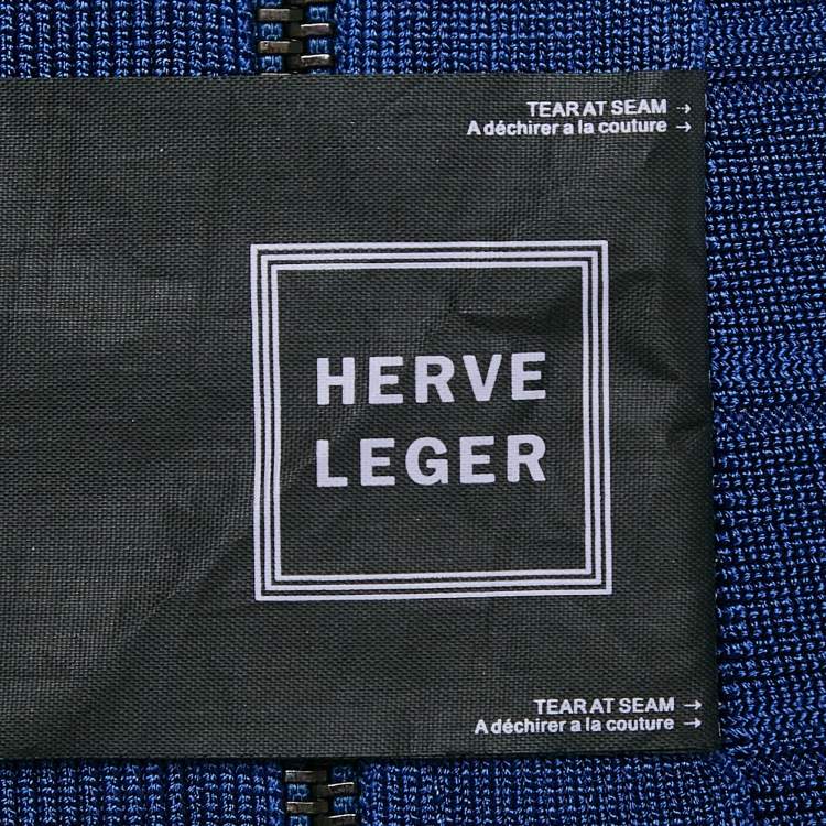 Pre Owned Herve Leger Cobalt Blue Bandage Knit Jersey Layton Dress XS