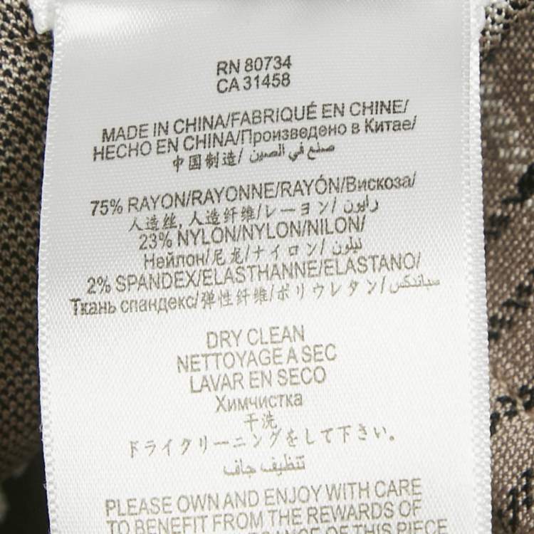 Pre Owned Herve Leger Grey Patterned Knit Gravel Mini Dress S