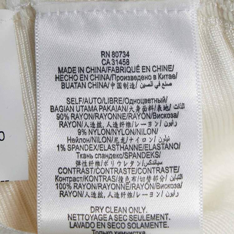 Pre Owned Herve Leger White Bandage Knit Pleated Haylynn Dress L