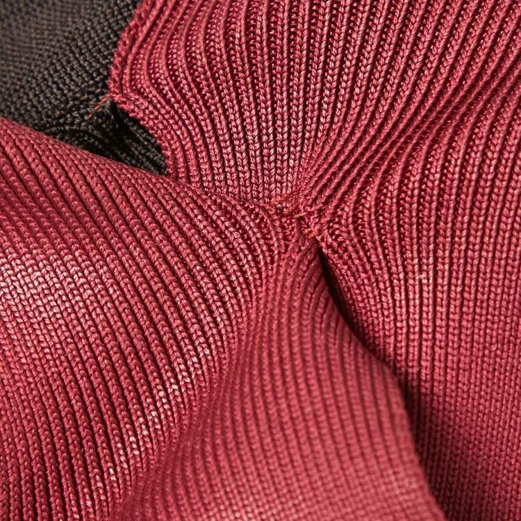 Pre Owned Herve Leger Multicolor Jersey One-Shoulder Mini Bandage Dress XS
