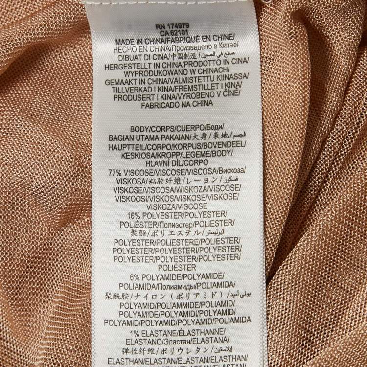 Pre Owned Herve Leger Jersey Sleeveless High Neck Dress S