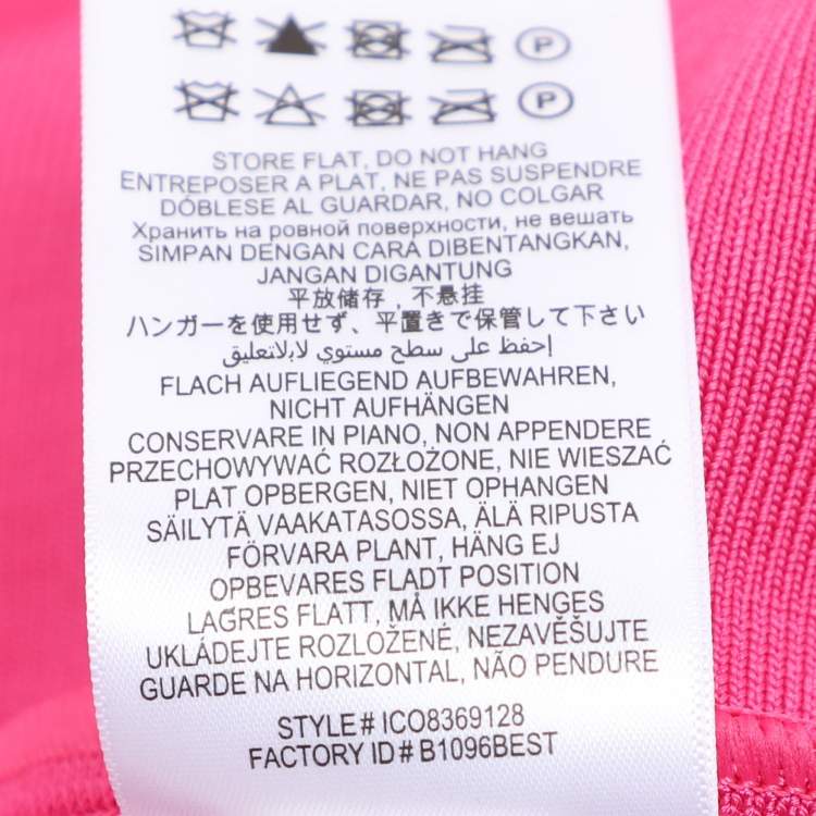 Pre Owned Herve Leger Pink Bandage Knit Cutout Bodycon Dress S