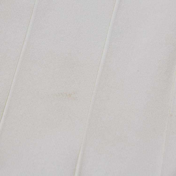 Pre Owned Herve Leger x Julia Restoin Roitfeld White Jersey Midi Skirt L