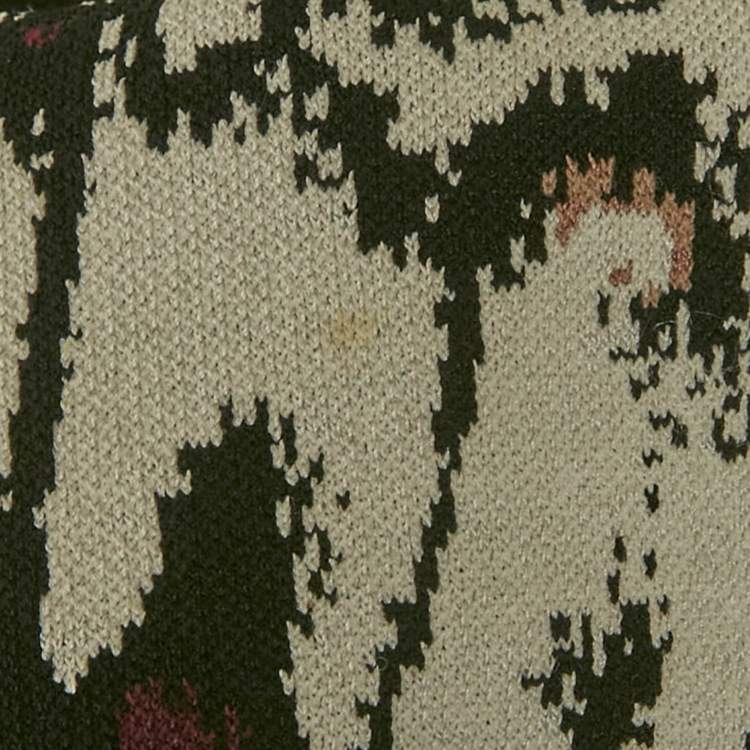 Pre Owned Herve Leger Multicolor Jacquard Knit Jourdan Midi Dress XS
