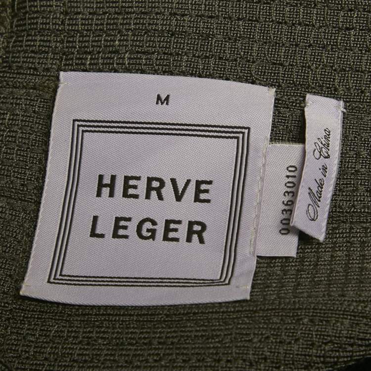 Pre Owned Herve Leger Midnight Blue Sequin Sarai Mini Dress M