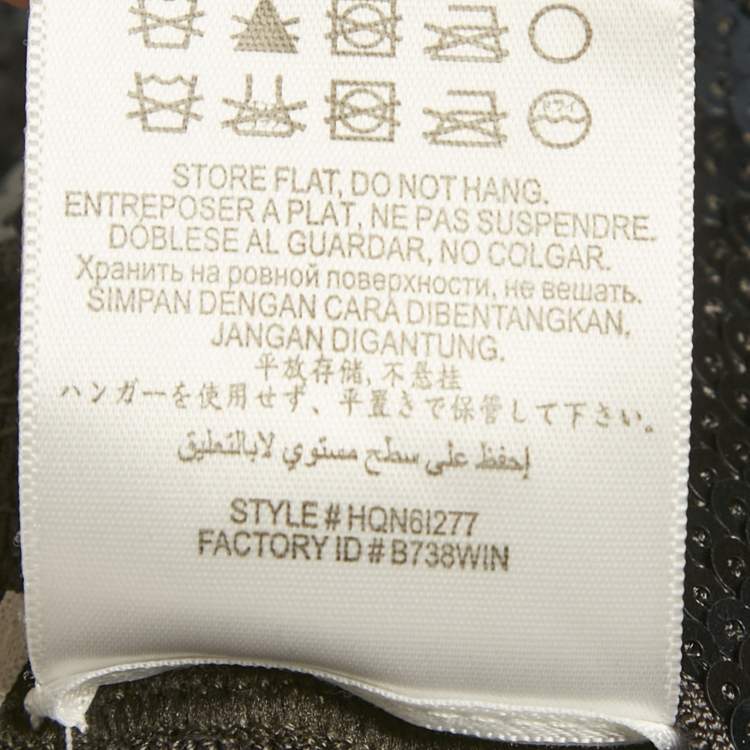 Pre Owned Herve Leger Midnight Blue Sequin Sarai Mini Dress M