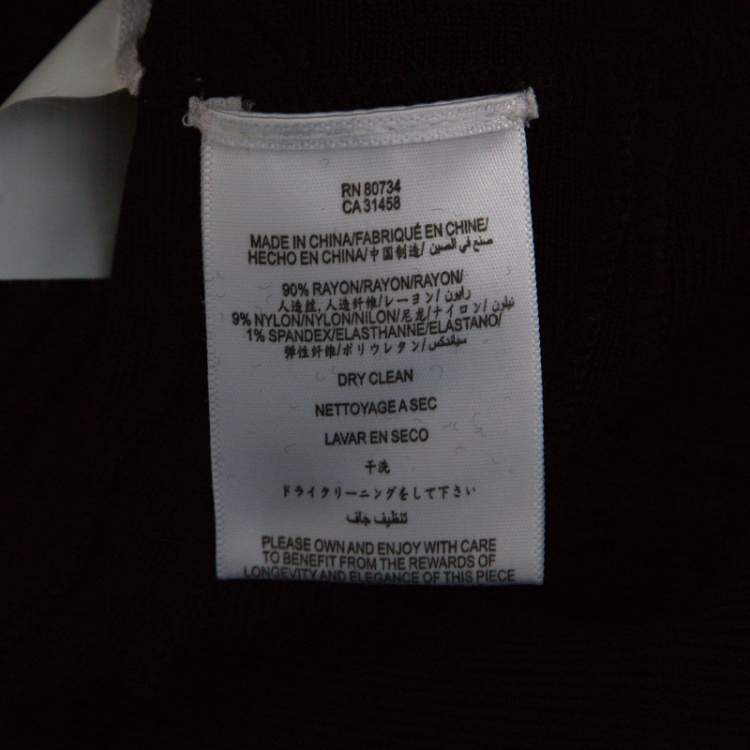 Pre Owned Herve Leger Black Metal Chain Link Detail Bandage Gemma Dress M