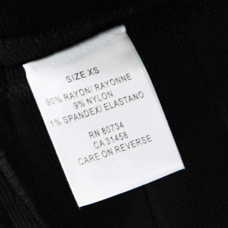 Pre Owned Herve Leger Black Stretch Knit Karima Bandage Dress XS