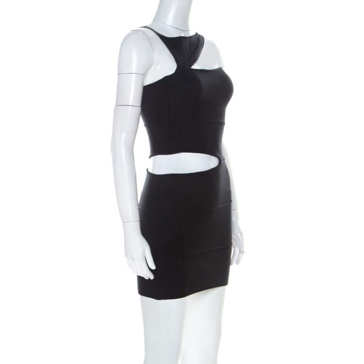 NWOT Herve Leger Nita Imperfect Black White Bandage Dress size S