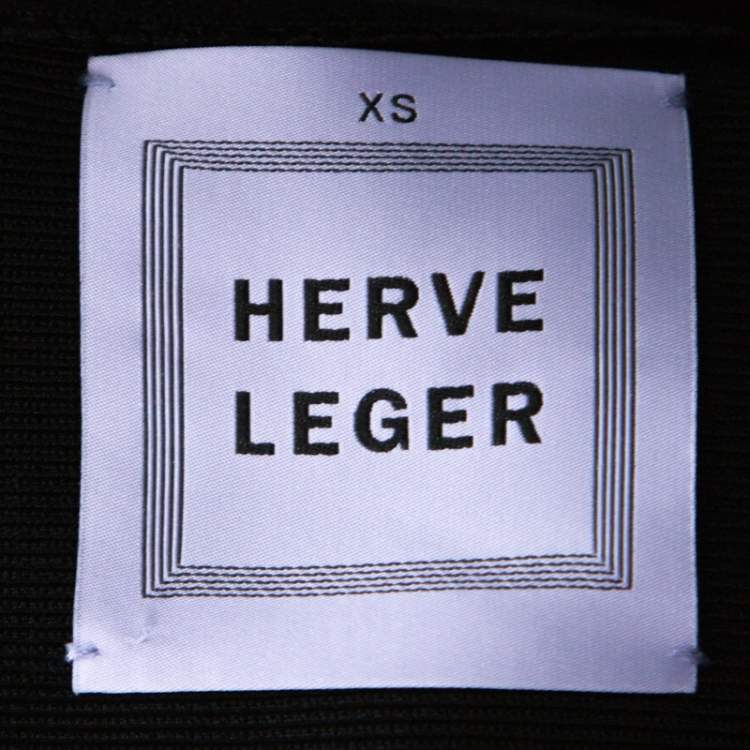 Pre Owned Herve Leger Black Bandage Cutout Vivien Mini Dress XS
